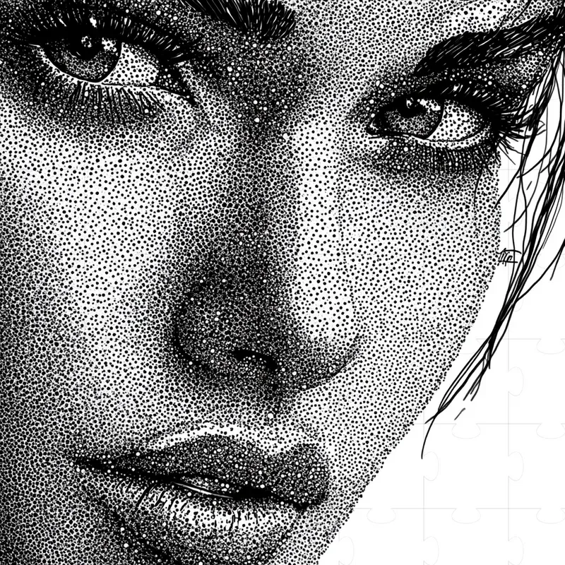 Stippling Art Monochromatic Designs