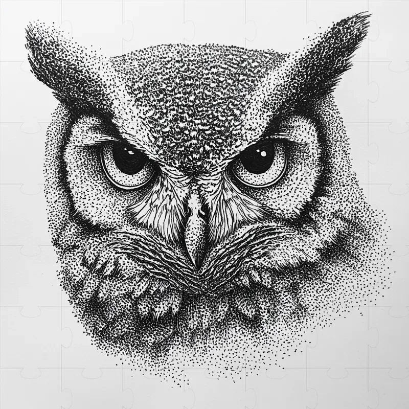 Stippling Art Monochromatic Designs