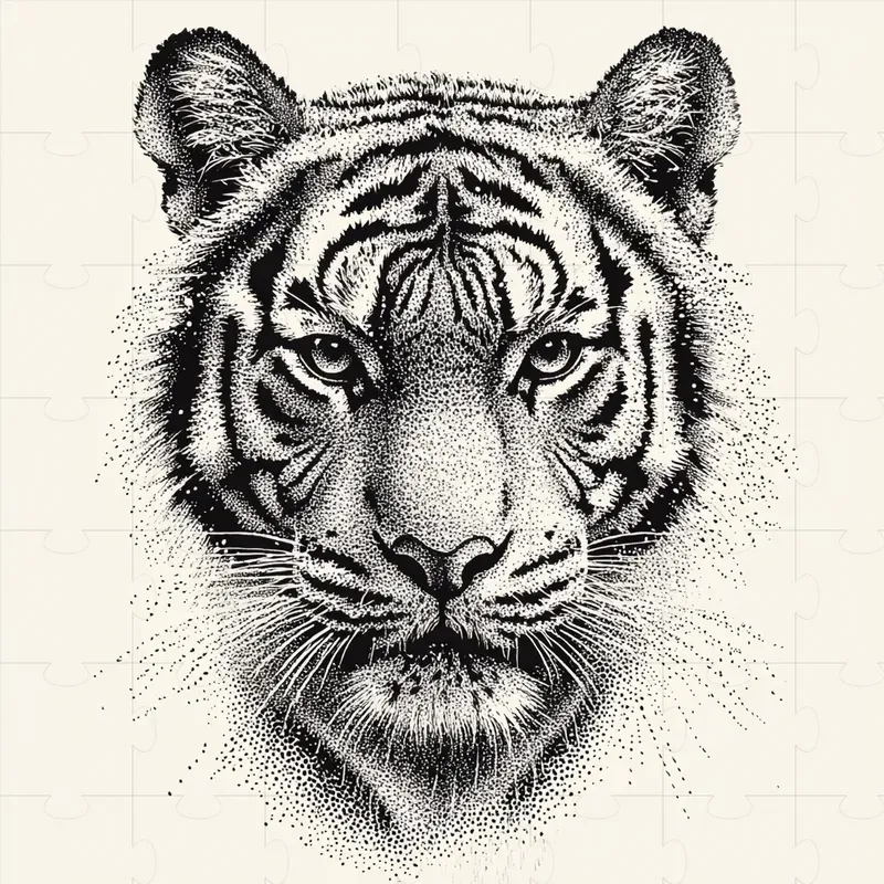 Stippling Art Monochromatic Designs