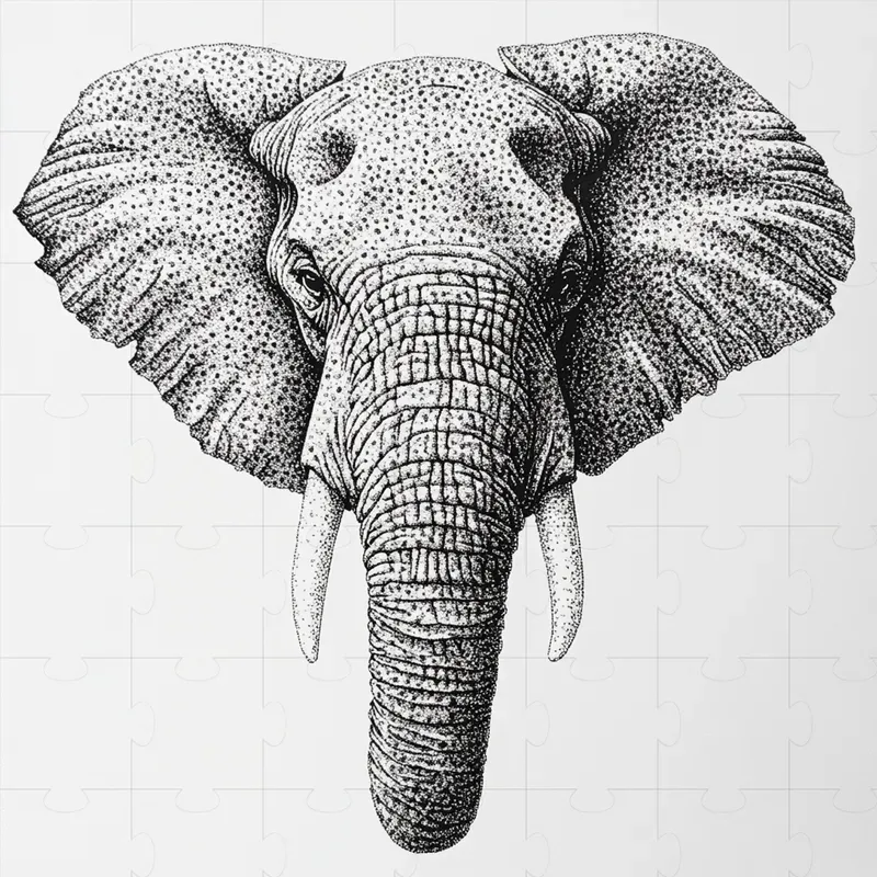 Stippling Art Monochromatic Designs