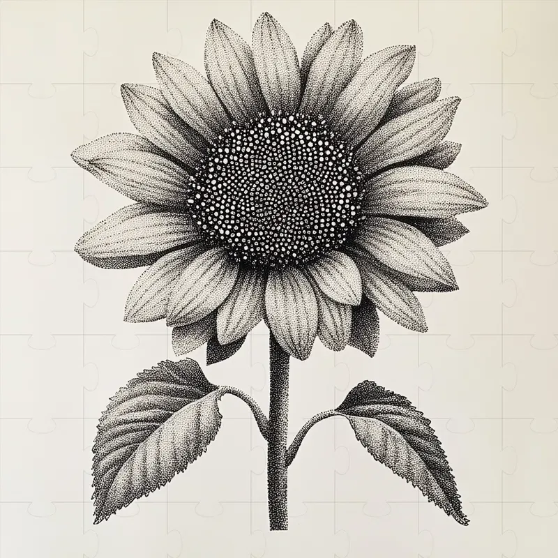 Stippling Art Monochromatic Designs