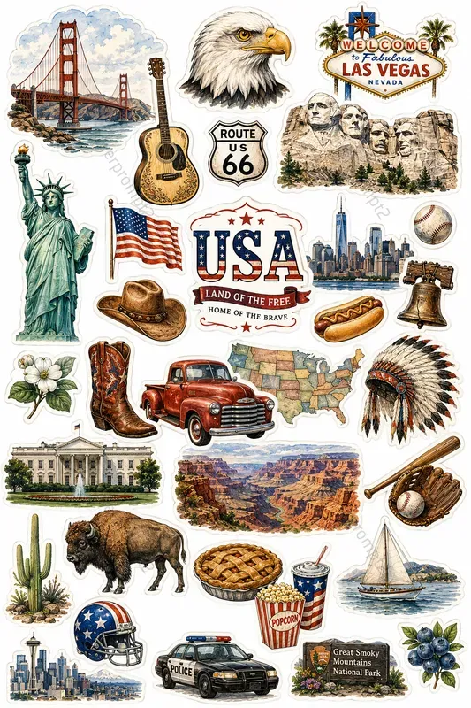 Country Heritage Sticker Sheets