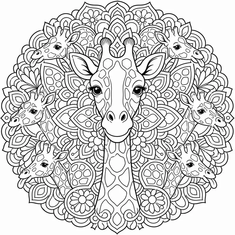 Animal Mandala Coloring Beginner Art