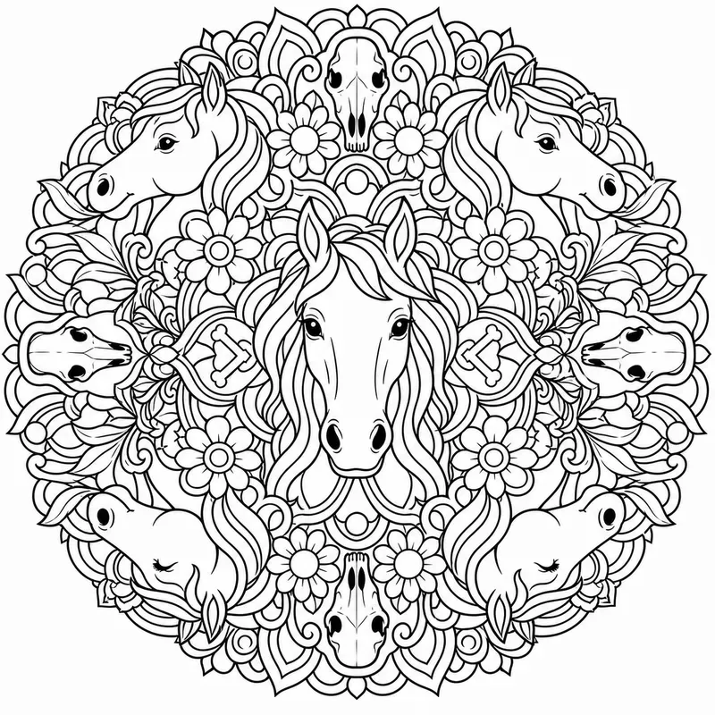 Animal Mandala Coloring Beginner Art