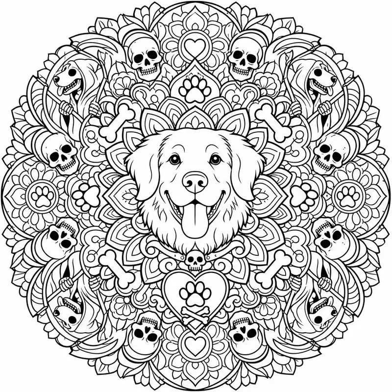 Animal Mandala Coloring Beginner Art