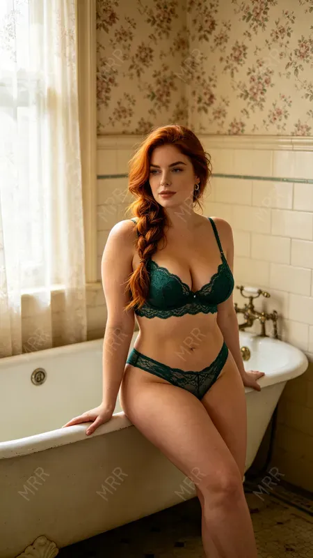 Vintage Bathtub Lace Girls Portraits