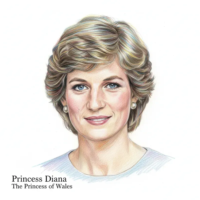 Colored Pencil Sketch Style Iconic Women