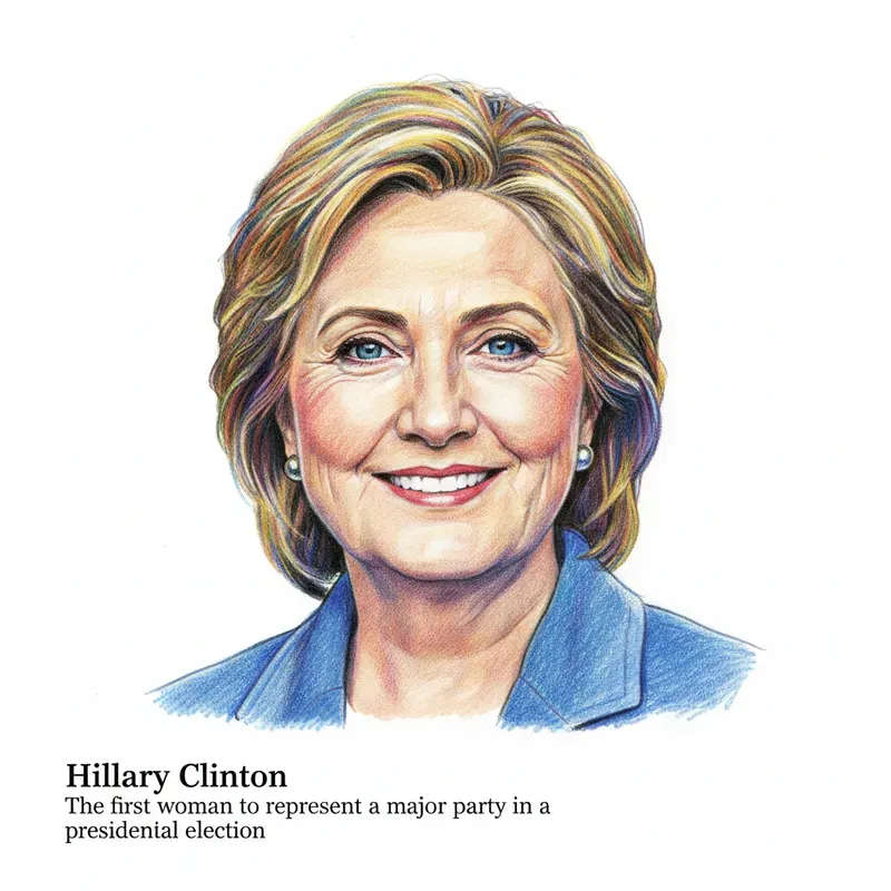 Colored Pencil Sketch Style Iconic Women