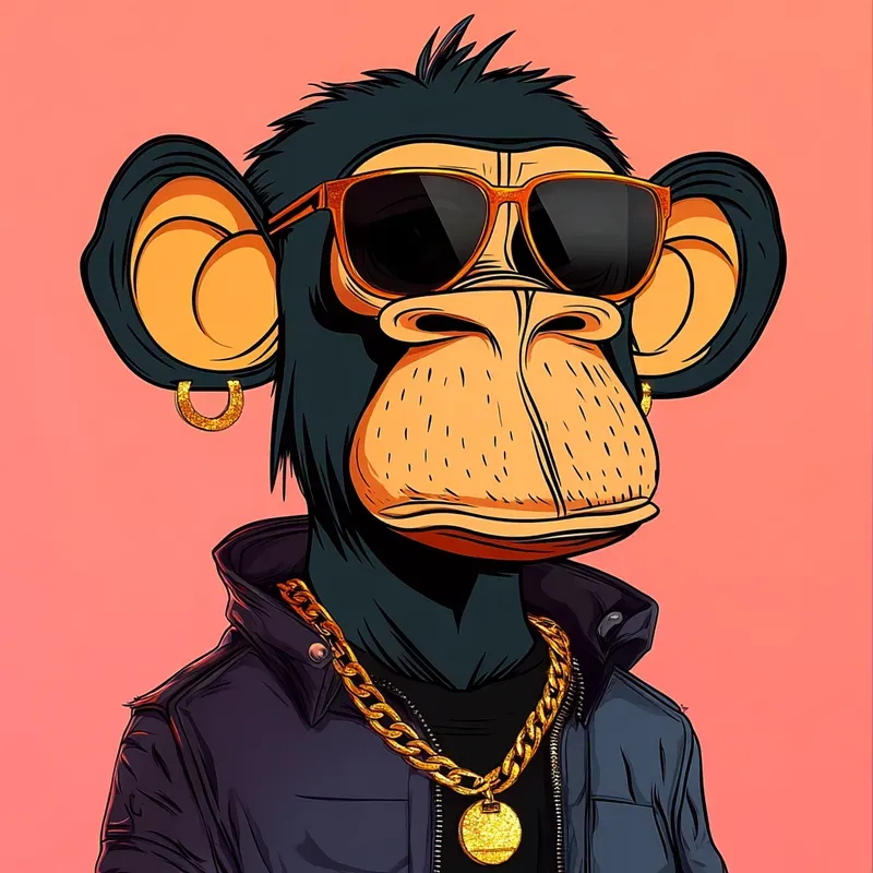 Cartoon Monkey NFT Design