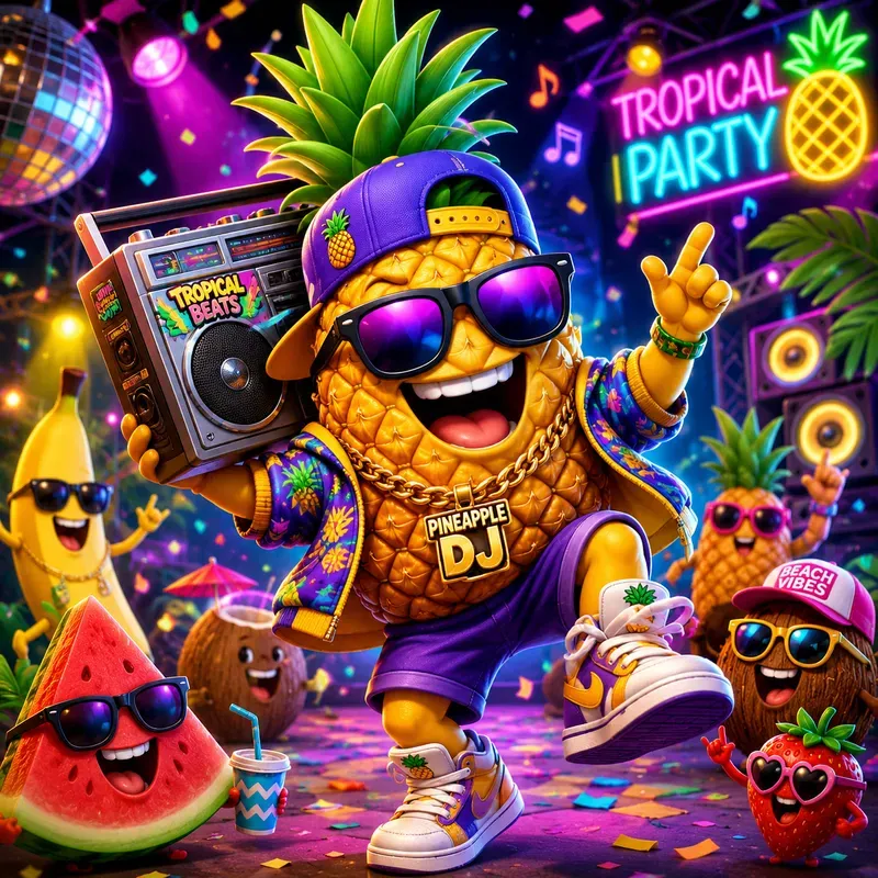 Funky Fruit Party Mascots