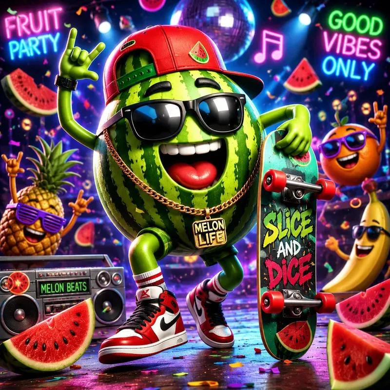 Funky Fruit Party Mascots