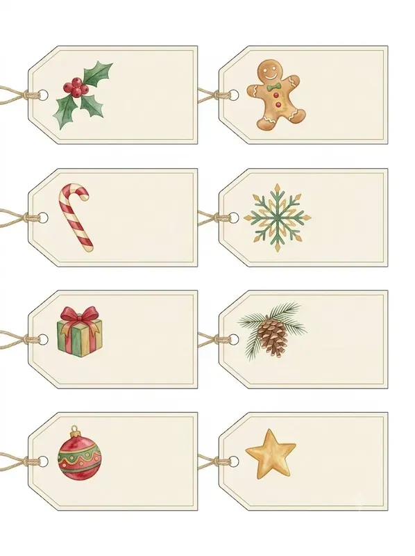 Watercolor Gift Tag Sheets