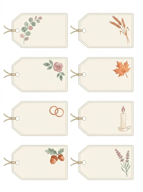 Watercolor Gift Tag Sheets