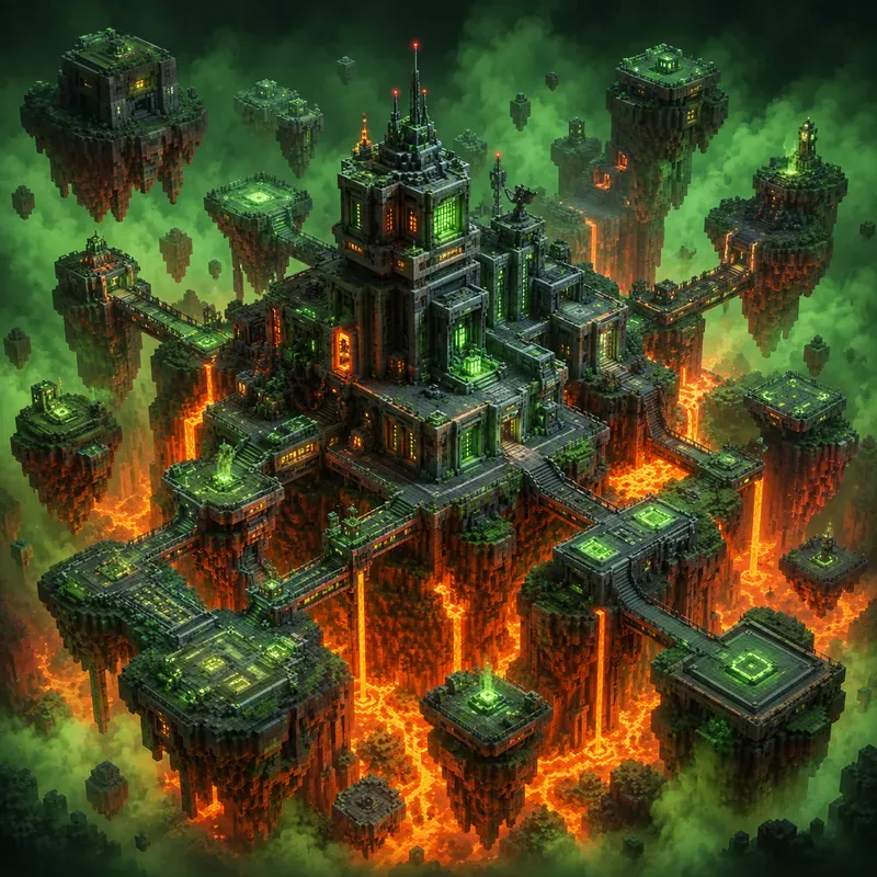 Voxel Art Blocky Arena Maps With Lava