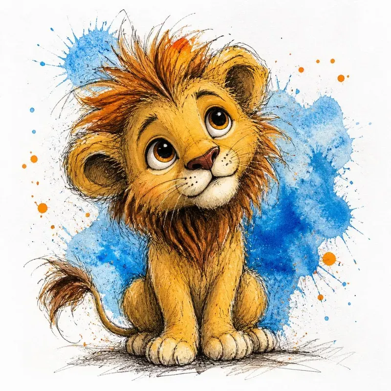Whimsical Watercolor Sketch Art