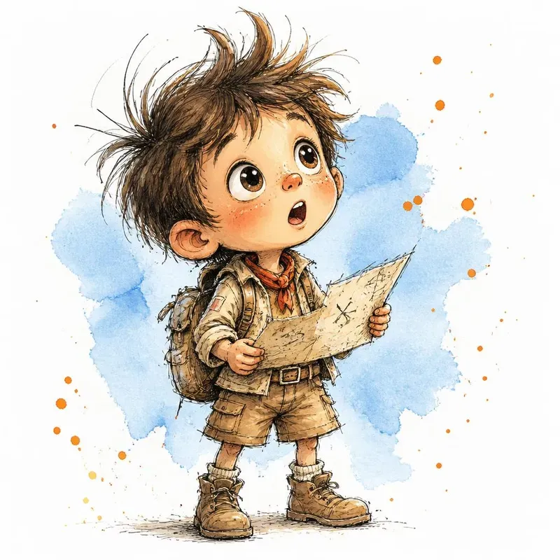 Whimsical Watercolor Sketch Art