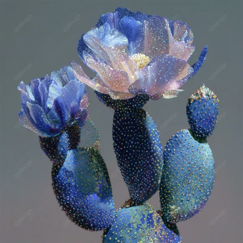 Blue Crystal Portrait Art