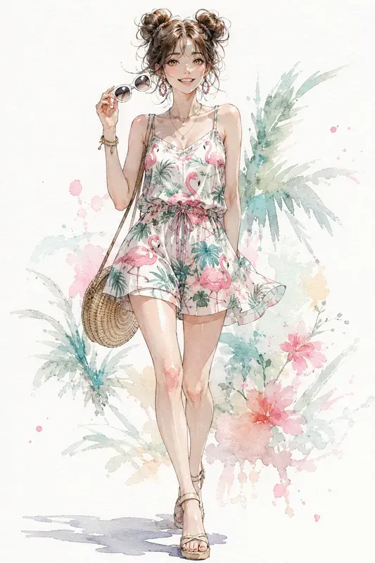 Watercolor Fashion Sketch Portraits