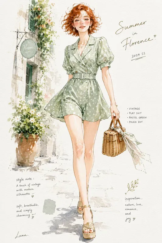 Watercolor Fashion Sketch Portraits