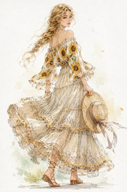 Watercolor Fashion Sketch Portraits