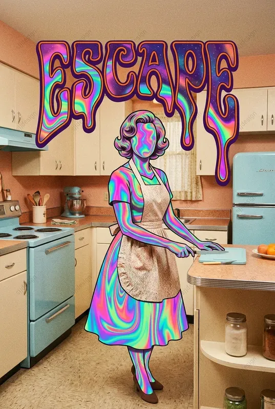 Psychedelic Kitsch Midcentury Mashups