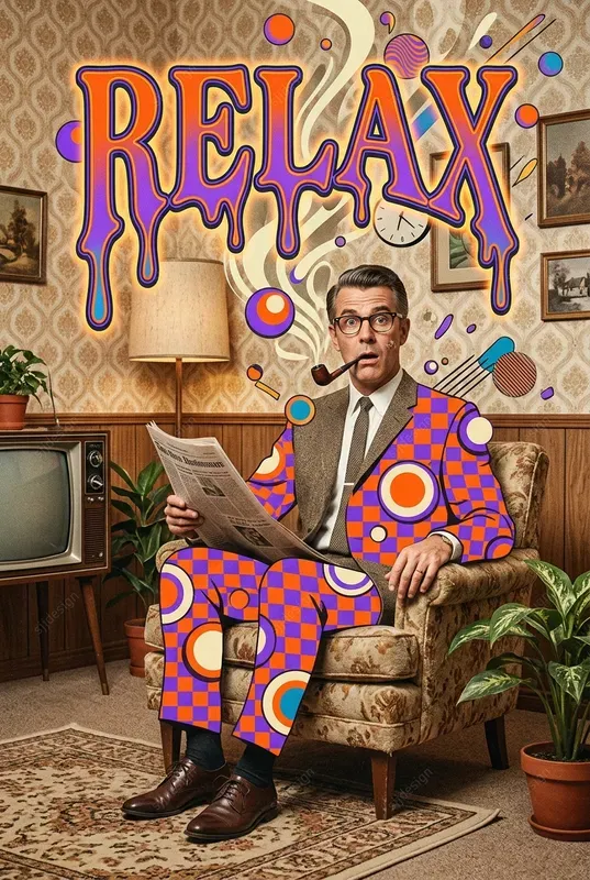 Psychedelic Kitsch Midcentury Mashups