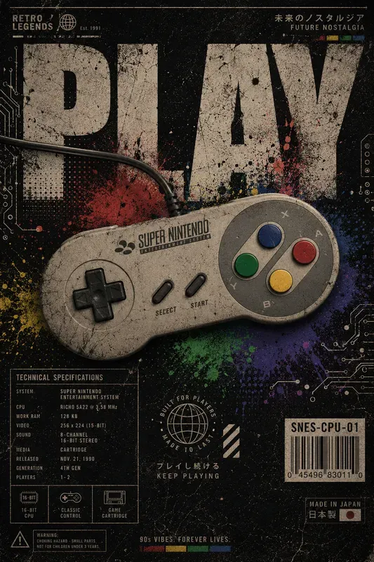 Retro Console Spec Posters