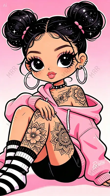 Chibi Bratz Cartoon Girls