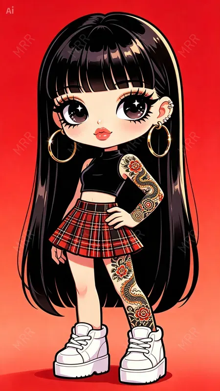 Chibi Bratz Cartoon Girls