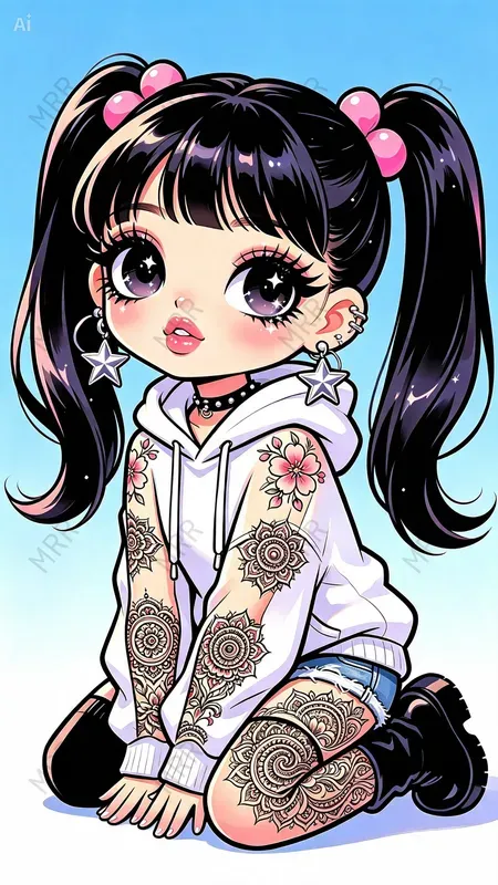 Chibi Bratz Cartoon Girls