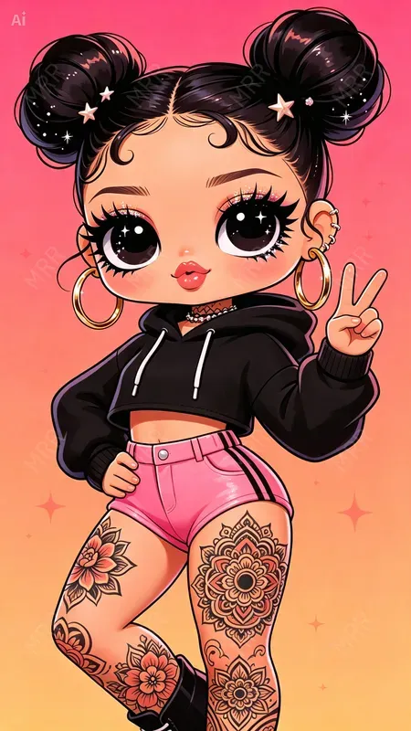 Chibi Bratz Cartoon Girls