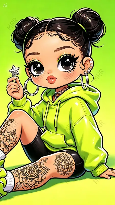 Chibi Bratz Cartoon Girls