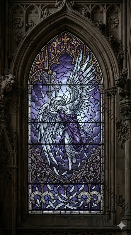 Dark Fantasy Stained Glass Panels