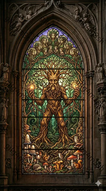 Dark Fantasy Stained Glass Panels