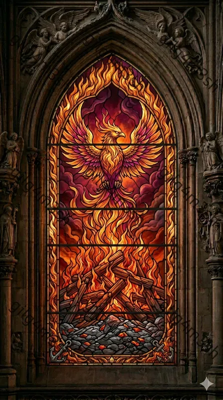 Dark Fantasy Stained Glass Panels