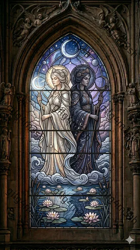 Dark Fantasy Stained Glass Panels