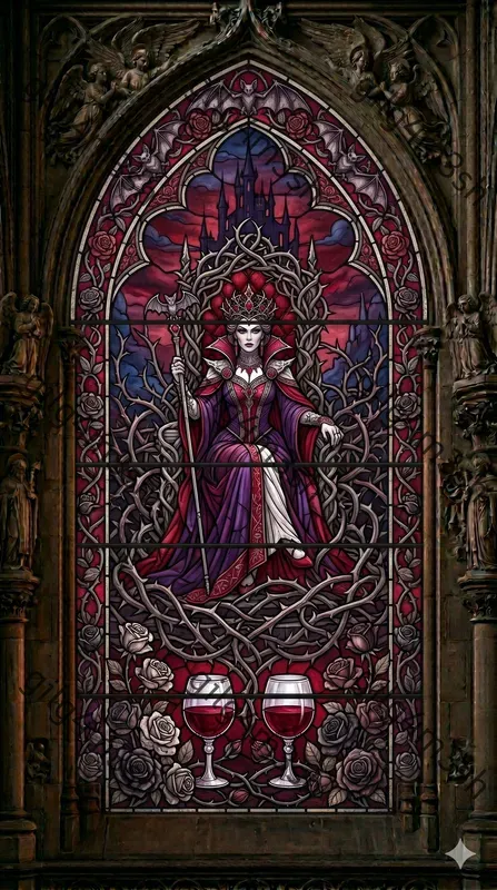Dark Fantasy Stained Glass Panels