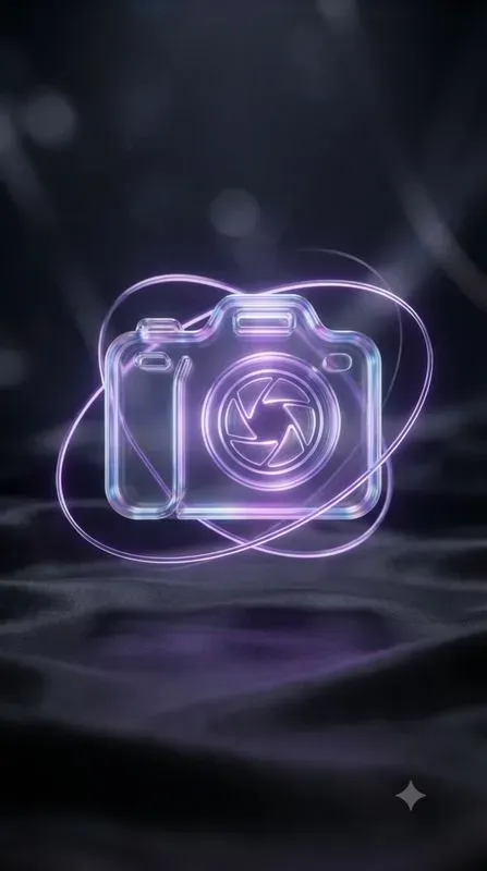 3D Glassmorphism Neon Floating Icons