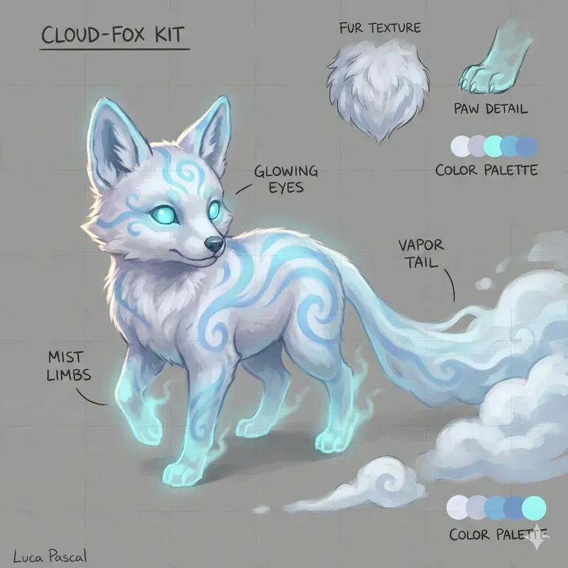 Digital Concept Art Character Sheets