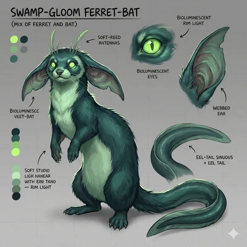 Digital Concept Art Character Sheets