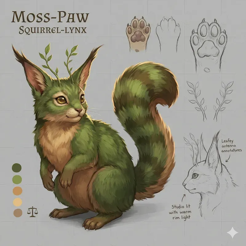 Digital Concept Art Character Sheets