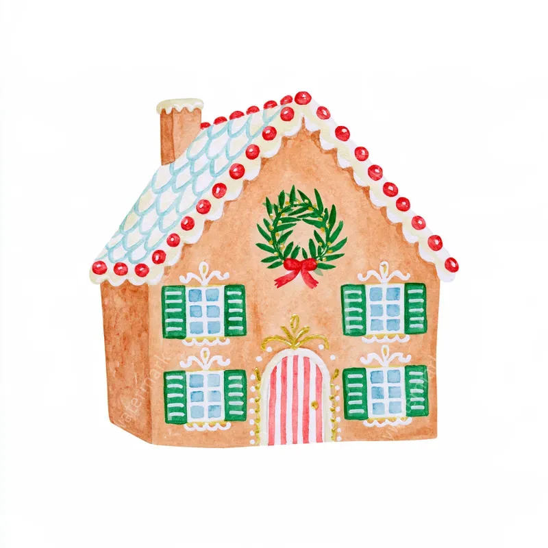 Cozy Christmas Storybook Watercolors