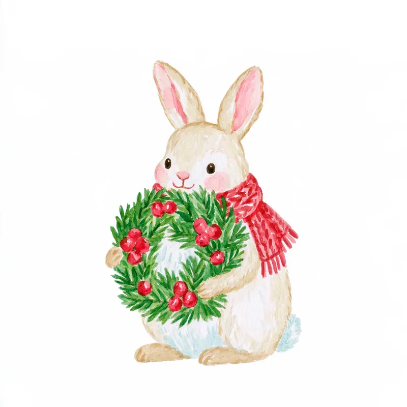 Cozy Christmas Storybook Watercolors