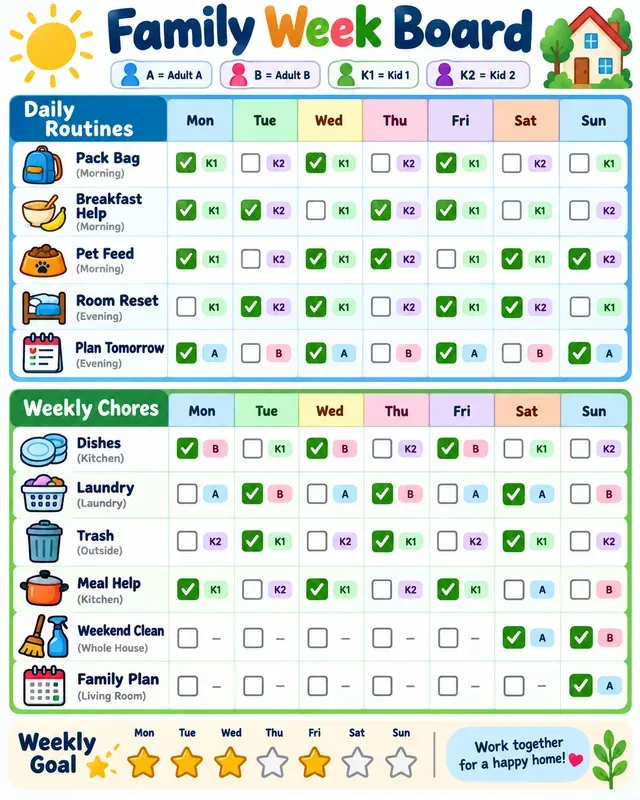 Visual Routine Chore Chart Generator