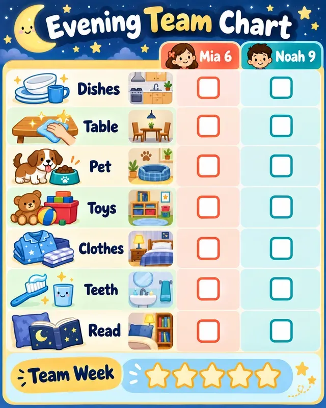 Visual Routine Chore Chart Generator