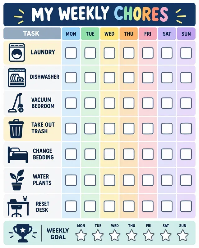 Visual Routine Chore Chart Generator