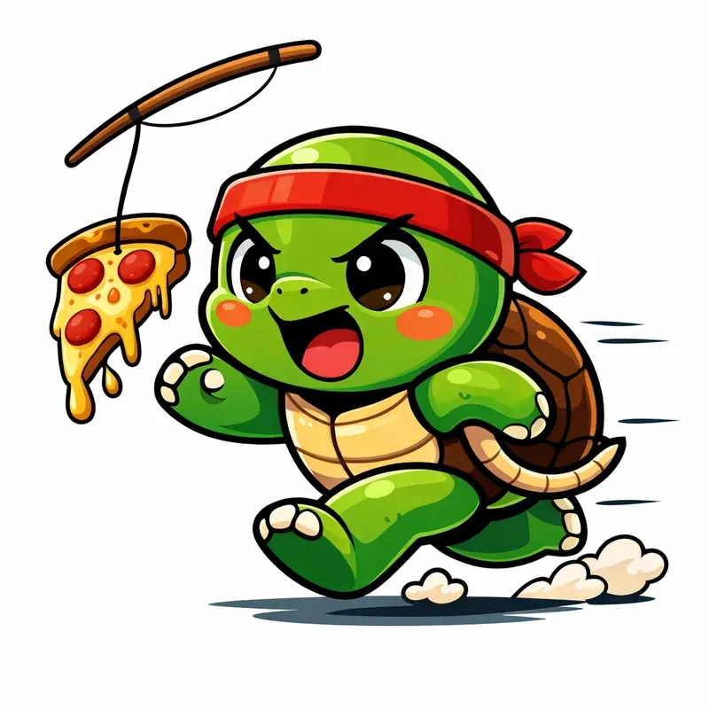 Funny Cartoon Animals Chasing Food