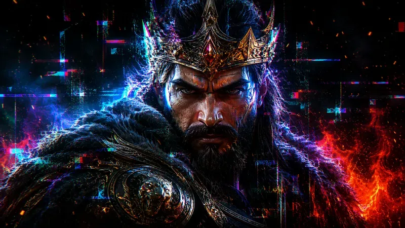 Glitched Hero Portraits Neon Legends