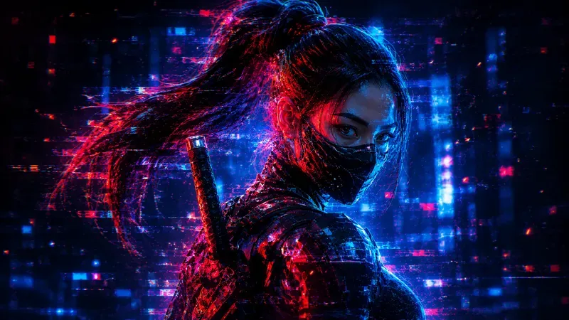 Glitched Hero Portraits Neon Legends