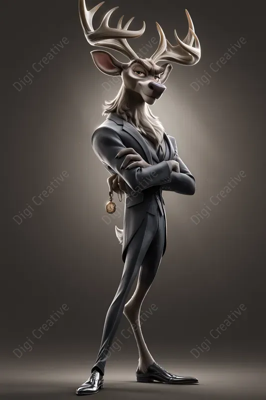Anthropomorphic 3D Cartoon Characters